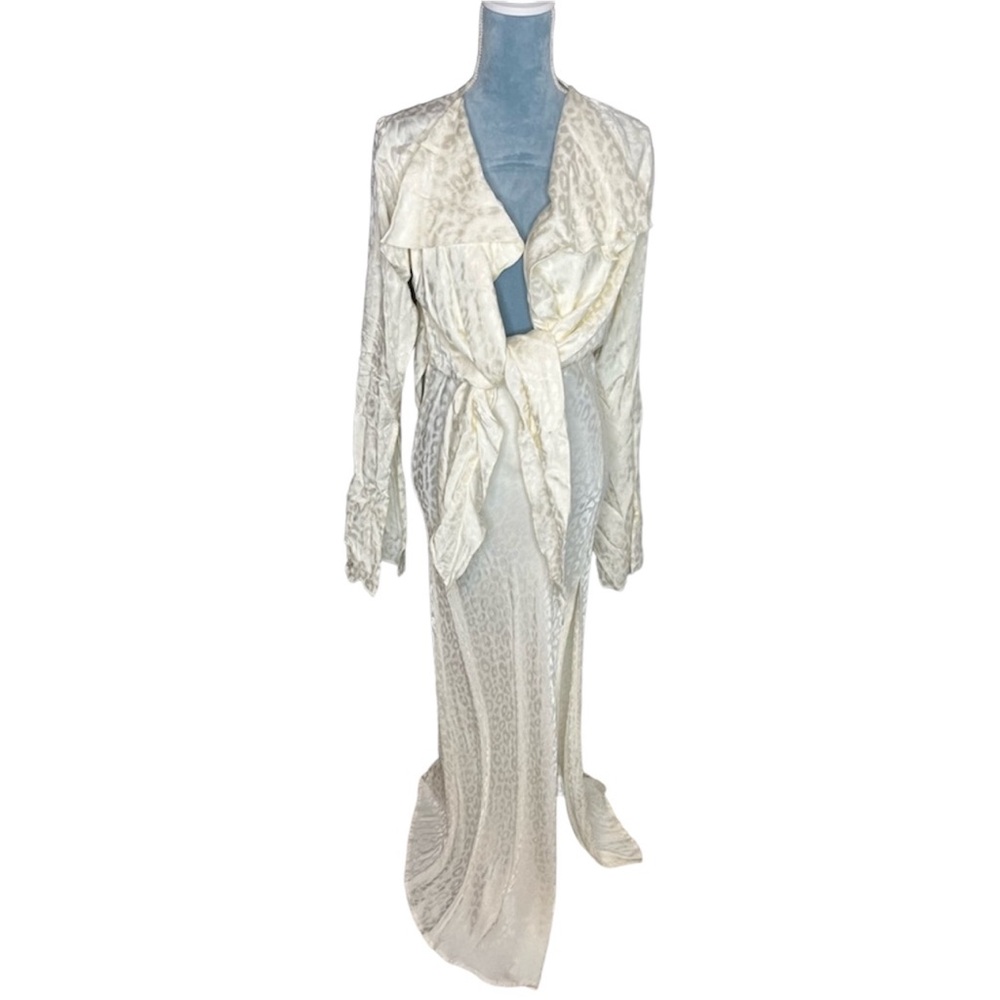 Rat & Boa White Bianco Leopard Print 2 piece set - Picture 2 of 11